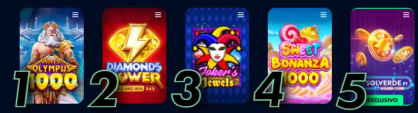 Seleção de Jogos no CASINO SOLVERDE
