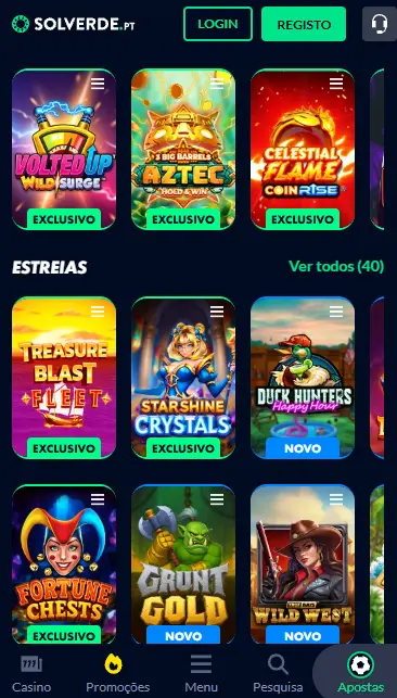 Registar-se no CASINO SOLVERDE
